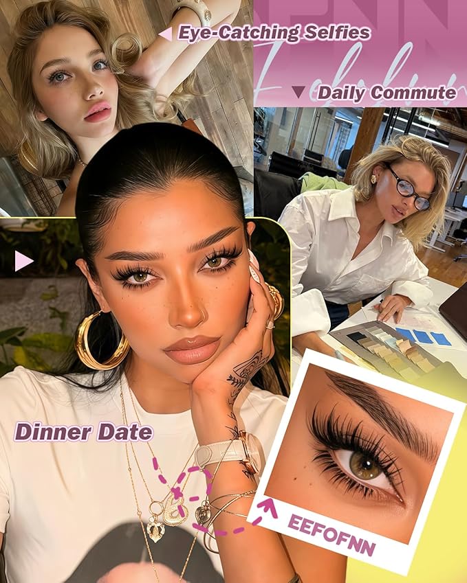 Lash Clusters Natural Eyelash Clusters Wispy Lashes Clusters C Curl Cluster Eyelash Extensions 8-14mm Lash Cluster Invisible Band Individual Lashes Bunny Cluster Lashes by Eefofnn