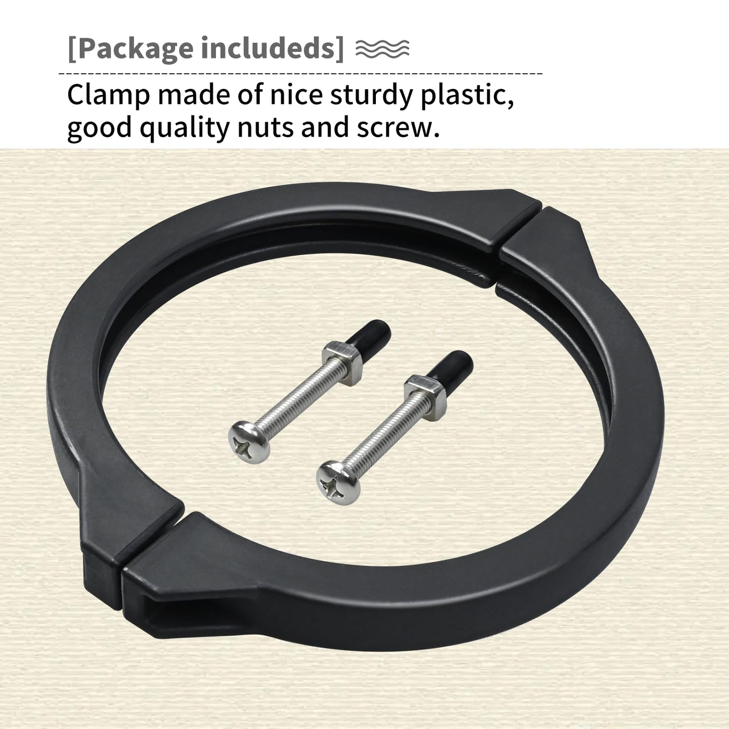 152165 & 1521656, 6-1/2-Inch Sand Filter Valve Clamp Assembly(with Screw and Nut Compatible with Pentair，for Six-Way 1-1/2 Inch HiFlow Valve; Sand Dollar(R) Filter Systems; Meteor Filter System
