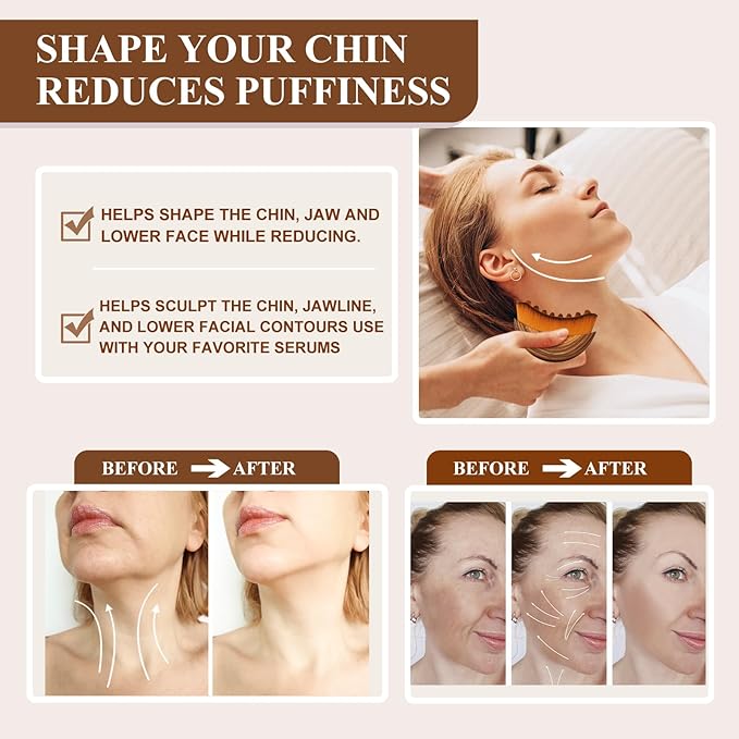 Lymphatic Contour Face Brush for Sculpting, Reduces Puffiness & Restores Definition, Gentle Soft Bristles, 2 Pack