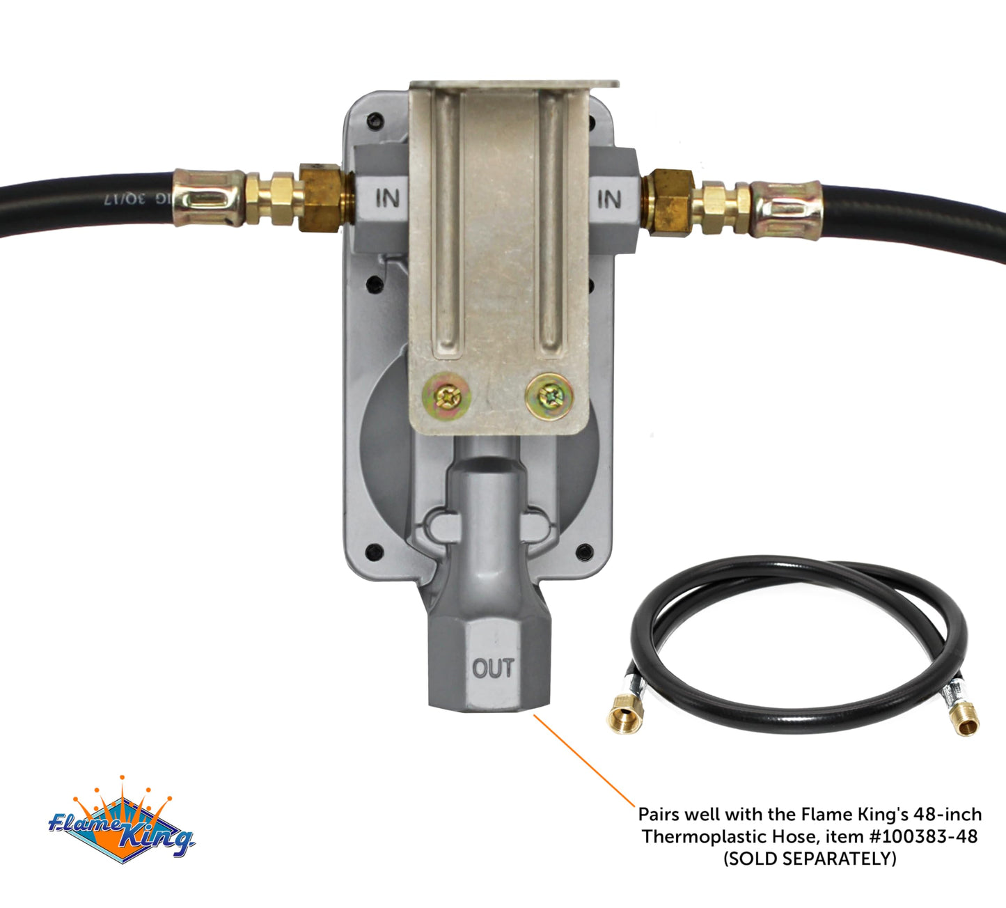Flame King (KT12ACR-2) 2-Stage Auto Changeover LP Propane Gas Regulator With Two 12 Inch Pigtails For RVs, Vans, Trailers