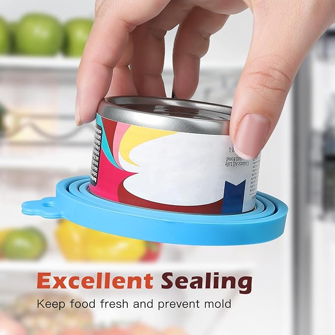 8 PACK Can Lids, Pet Food Can Cover and Food Mixing Spoons Food Canned Scoop, Fits Most Standard Size Dog and Cat Can Tops for Pet Cat Dog Feeding Can and Wet Food Storage