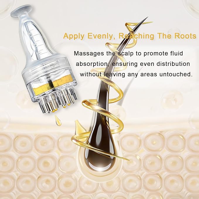 Minoxidil Applicator, Hair Oil Applicator, Scalp Oil Applicator, Mini Scalp Massager Hair Growth, Bottle Minoxidil Applicator Brush Tool, Minoxidil Application Tool with Massage Roller Ball