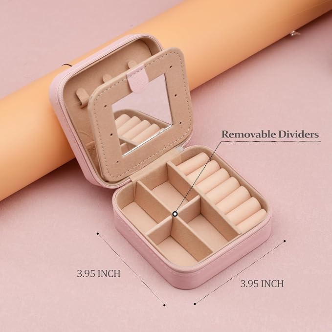 MODENGKONGJIAN Travel Jewelry Case for Women Fashion, Ring Necklace Earring Jewelry Holder Organizer Box, Small Portable Jewellery Storage, Initial Y