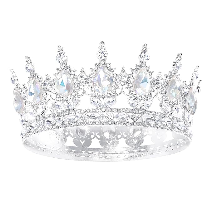 Queen Crown for Women Crystal Tiara for Women Rhinestone Wedding Headband for Bride Hair Accessories for Costume Birthday Party Prom