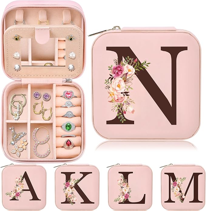 Personalized Gifts for Women, Mothers Day Mom Gifts Teacher Appreciation Gifts Travel Jewelry Case Box Organizer for Wife Daughter Aunt Friend Grandma…