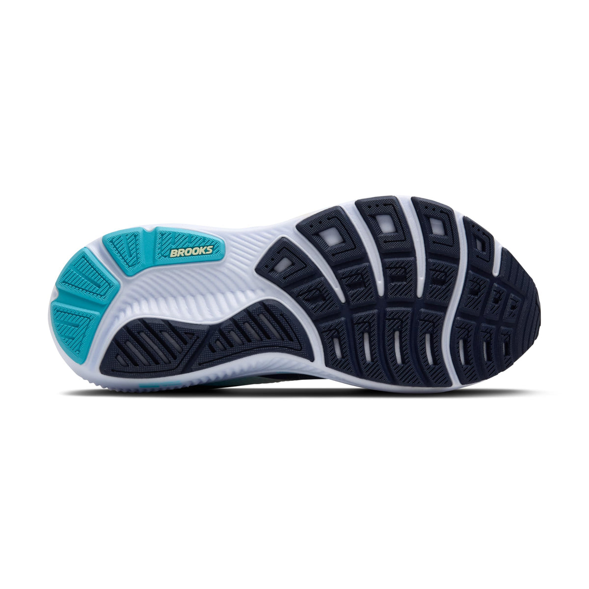 Brooks Women’s Ghost 17 Neutral Running Shoe - Navy/Green/Turquoise - 12 Medium