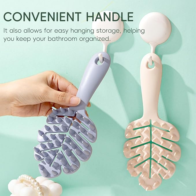3PCS Hair Scalp Massager Shampoo Brush - Scalp Care Comb with Handle and Soft Silicone Bristles - for Wet and Dry Hair, Removes Dandruff,Relieves Itching