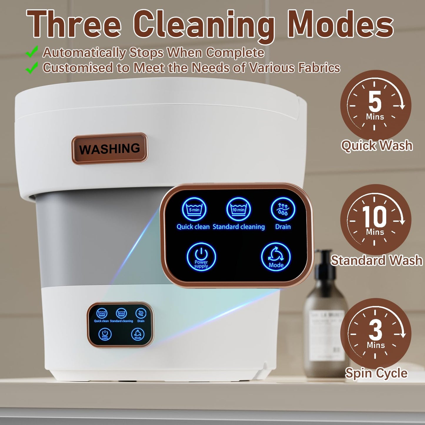 Underwear Washer, Portable Mini Washing Machine Rechargeable Cordless Deep Cleans Small Laundry for Bra, Underwear, Socks, Travel, Apartment, Dorm, RV, Hotel Use 1.4L(White)