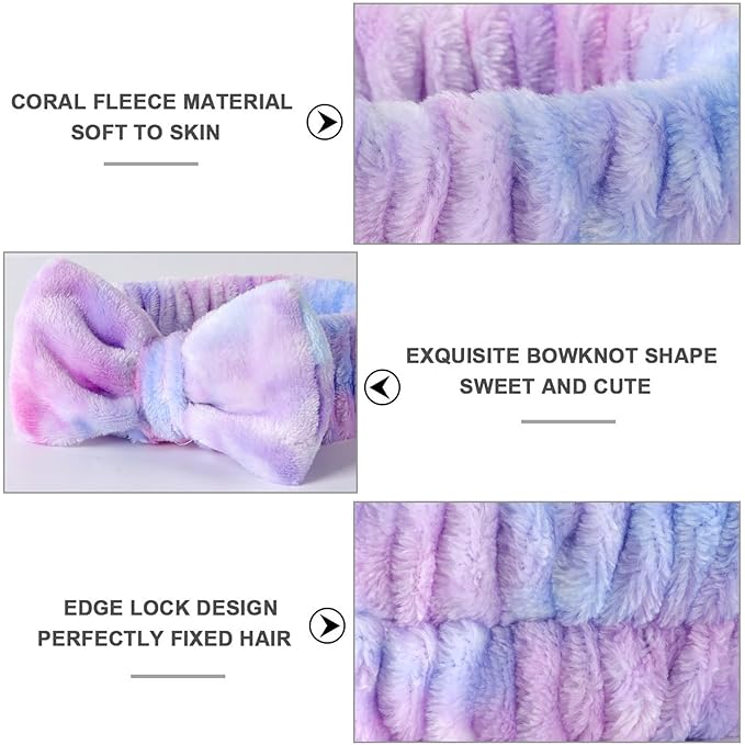 LADES Soft Skincare Headband – Adjustable, Comfortable & Stretchy Fabric, Cute Patterns for Makeup, Facial – Non-Slip, Headband for Hair Control