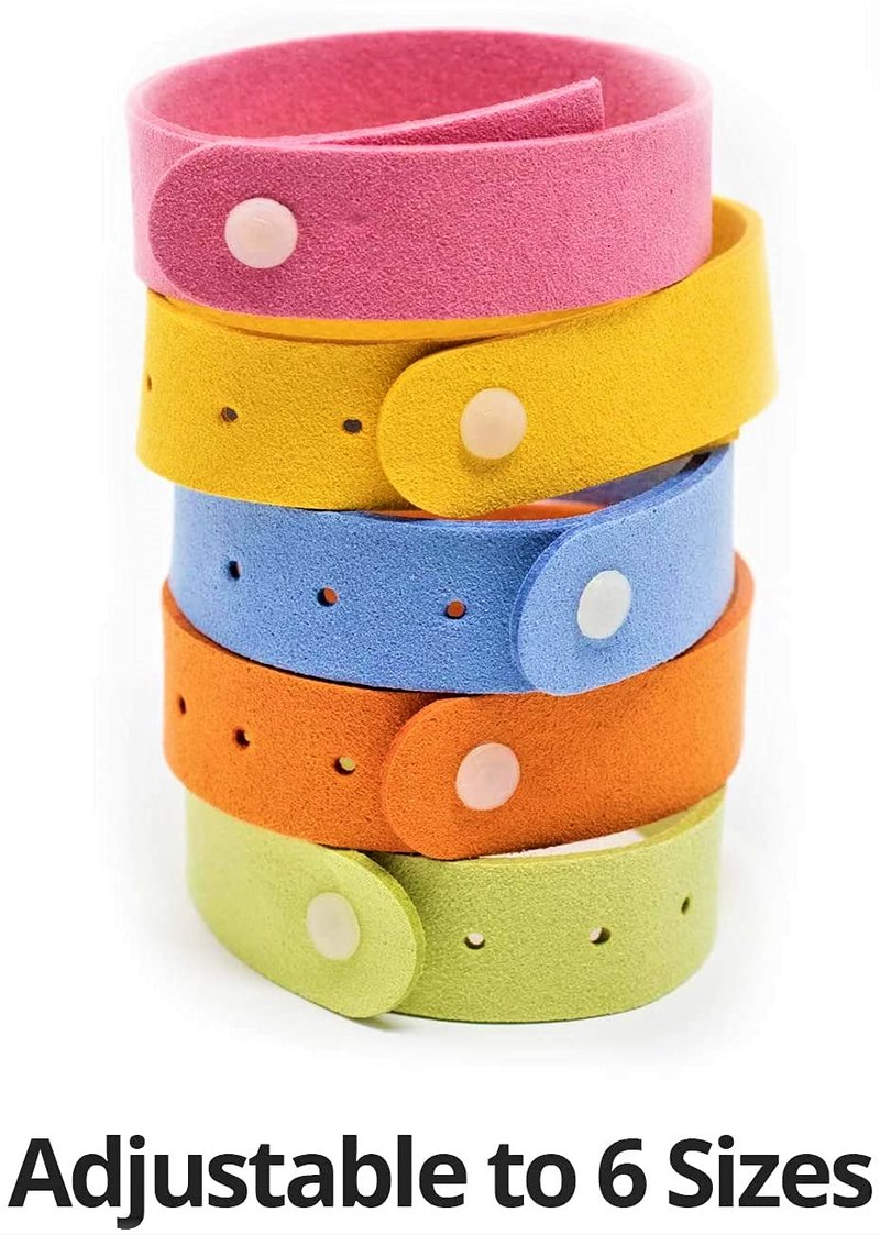 RiptGear Mosquito Bracelets - 15 Pack of Mosquito Bracelets for Kids and Adults, Insect Bracelet, Citronella Wristband - DEET Free Mosquito Wristbands, Camping Accessories