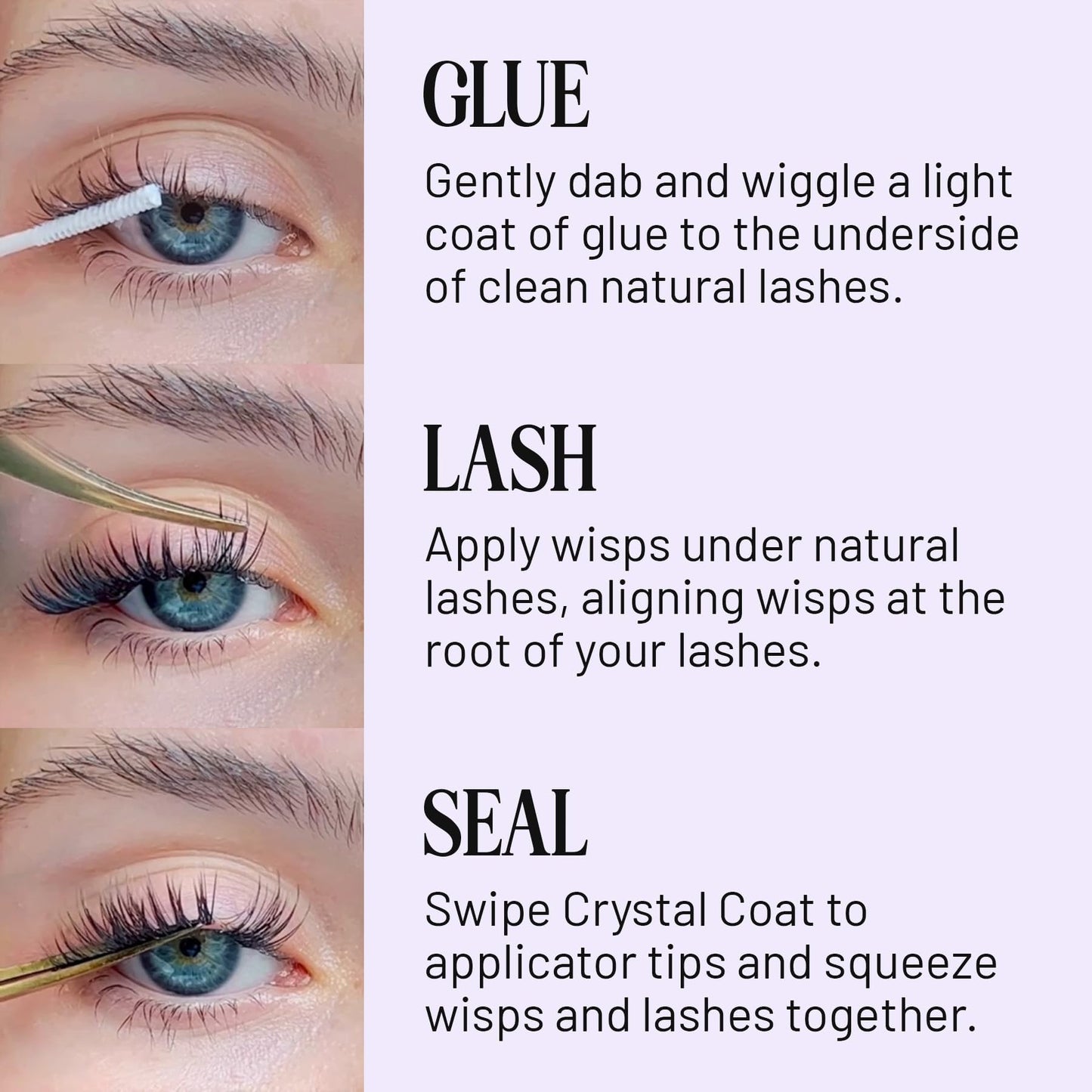Lilac St - Eternal Bond (Black) Lash Glue & Lash Crystal Coat - Long Lasting & Fast Drying Lash Glue - Sealant for Extended Lash Wear, Reduce Stickiness & Keeps Lashes Clean - Waterproof, Vegan