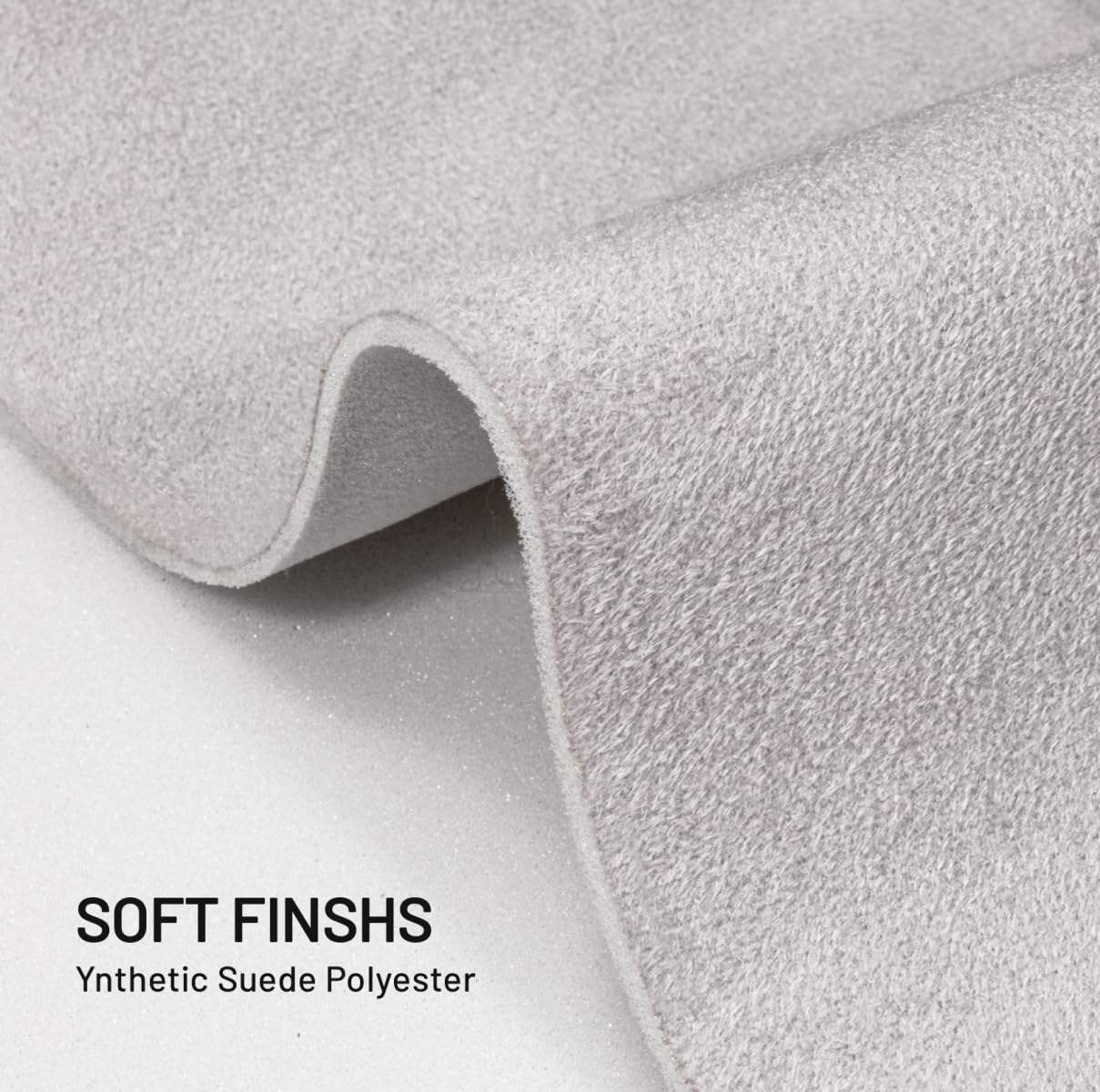 Hiksuky Suede Auto Headliner Fabric 36" L × 60" W with Foam Backing - Grey Interior Replacement Material for Car/Truck/SUV/RV Roof, Tube Packaging - Home Repair/DIY Headliner Material