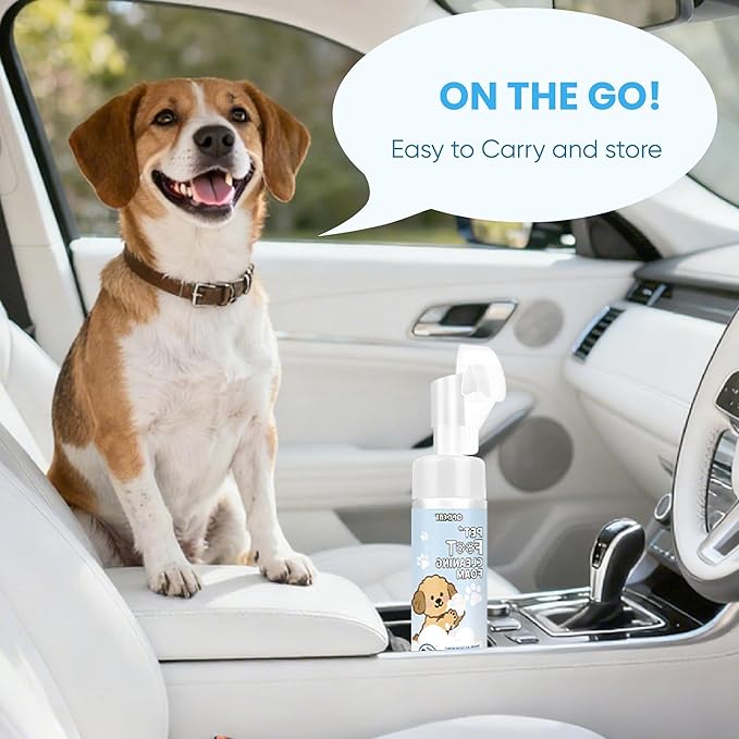 Paw Cleaner for Dogs & Cats - No-Rinse Foaming Pet Foot Washer - paw Cleaner for Dogs Built-in Scrubber Brush for Dirty, Muddy Paws - Dog feet Cleaner (Gardenia)