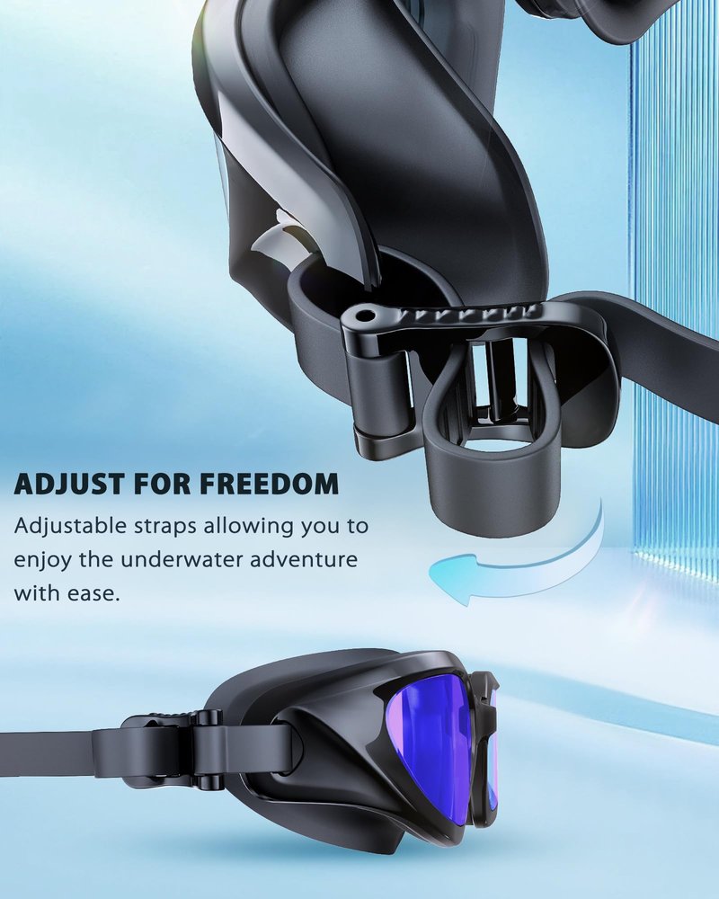 Vegemono Swim Goggles, 6 Pack Unisex Adult Swimming Goggles Upgraded Anti-Fog Anti UV No Leakage Wide View for Men Women Youth