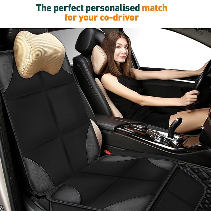 Bacgnyer Car Seat Protector, 2 Pack of Seat Protectors, Thickest Padded 600D Fabric Padding, Waterproof, Durable, Anti Slip Backing, Child Seat Protection, Suitable for Babies, Toddlers, Children