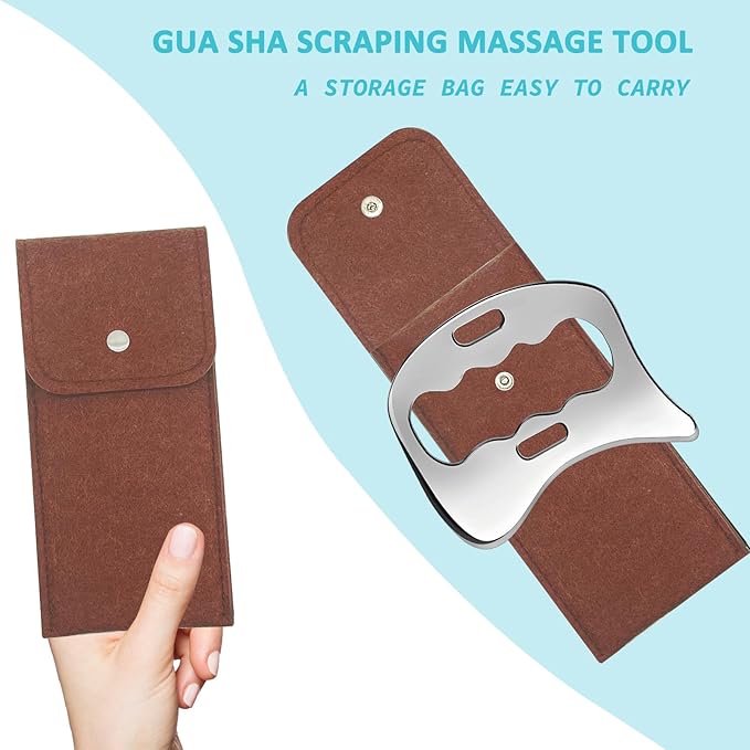 Stainless Steel Gua Sha Muscle Scraper Tool, Myofascial Scraping Tools for Physical Therapy, Lymphatic Drainage Massager, Soft Tissue Massage Tool