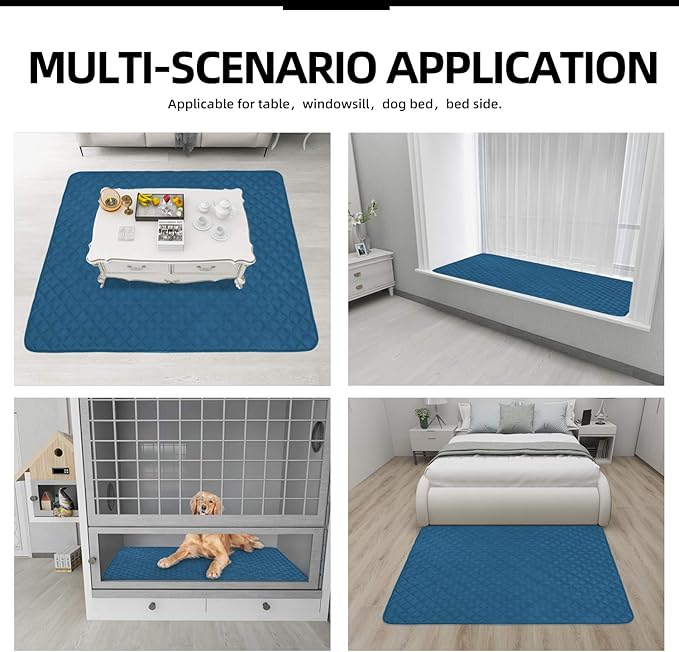 Easy-Going Sectional Couch Covers for Dogs L Shape Sofa Cover Reversible Sofa Slipcover Chaise Lounge Cover Furniture Protector Cover for Pets Dog Cat (42 x 52 inches, Peacock Blue/Peacock Blue)
