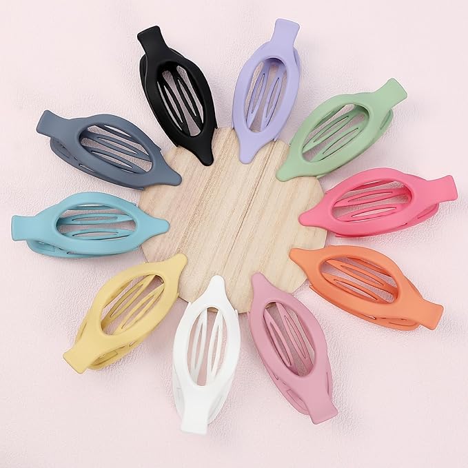 10 Pcs Flat Hair Clips for Women French Concord Claw Clips for Thick and Thin Hair Claw Clips Duck Billed Barrettes Hair Accessories for Women and Girls (Colorful)