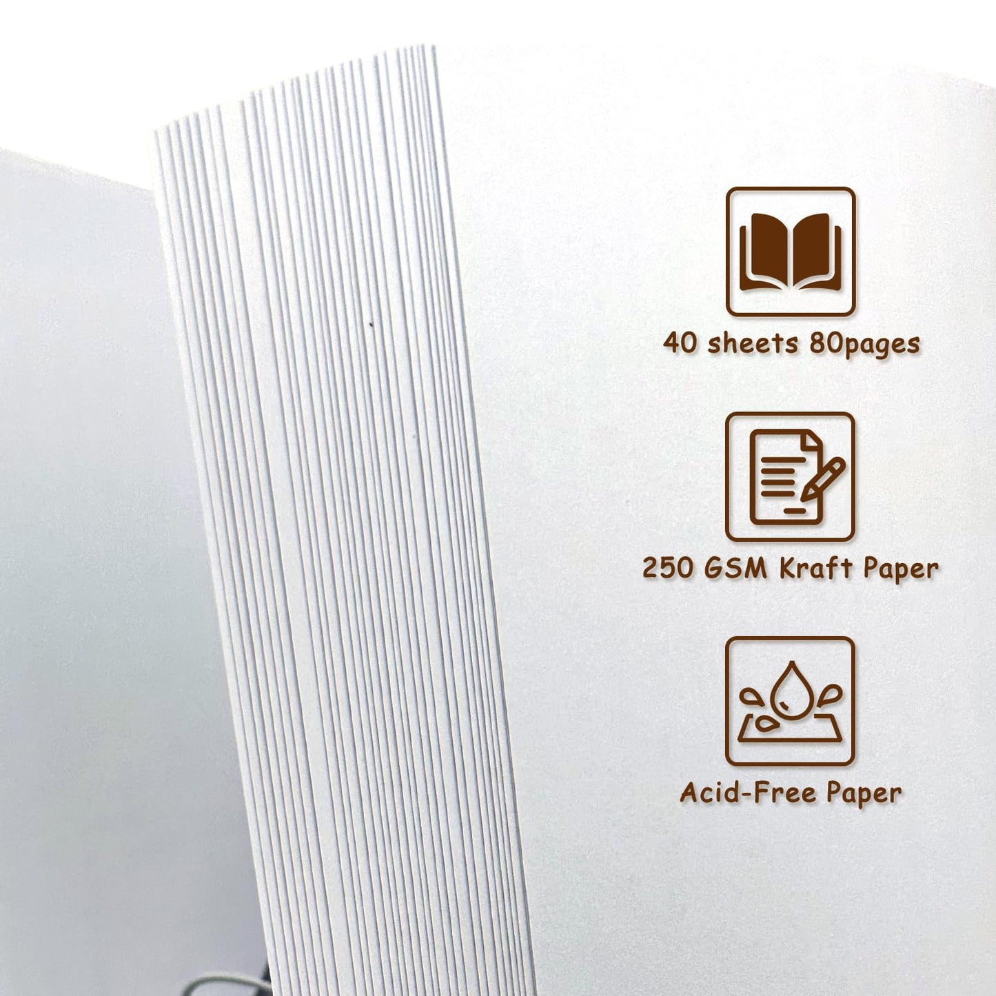 HoneyTolly Scrapbook Album 10x10 Inch - Hardcover Kraft Paper Photo Album with 80 Pages, Memory Book for Wedding, Anniversary, Family, Christmas, Baby Shower, Ideal for Preserving Precious Moments