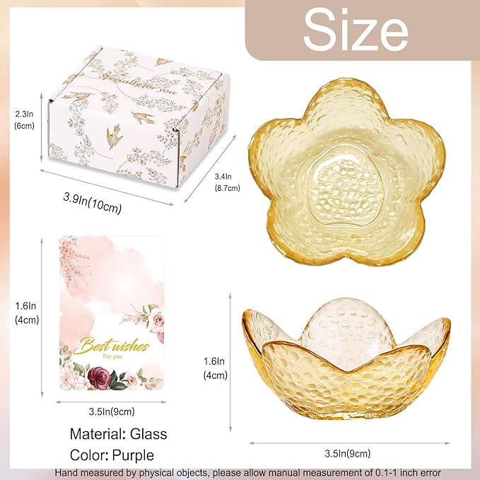 Yellow Flower Ring Dish Jewelry Dish Glass Jewelry Tray Small Trinket Tray Ring Holder Dish Cute Room Decor Aesthetic Bathroom Decor House Warming Engagement Birthday Gifts for Women Stocking Stuffers