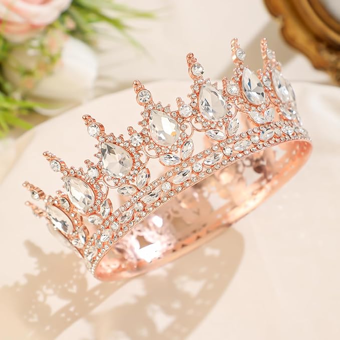 Queen Crown for Women Crystal Tiara for Women Rhinestone Wedding Headband for Bride Hair Accessories for Costume Birthday Party Prom Gifts