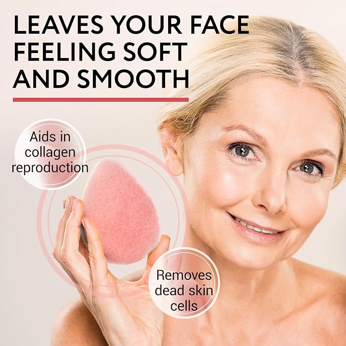 IMPRESA Dual-Sided Facial Scrub Pads - Exfoliating Face Sponges - Made in USA Face Exfoliation Sponge - Deep Cleansing & Makeup Removal Scrub Pads - Pack of 10