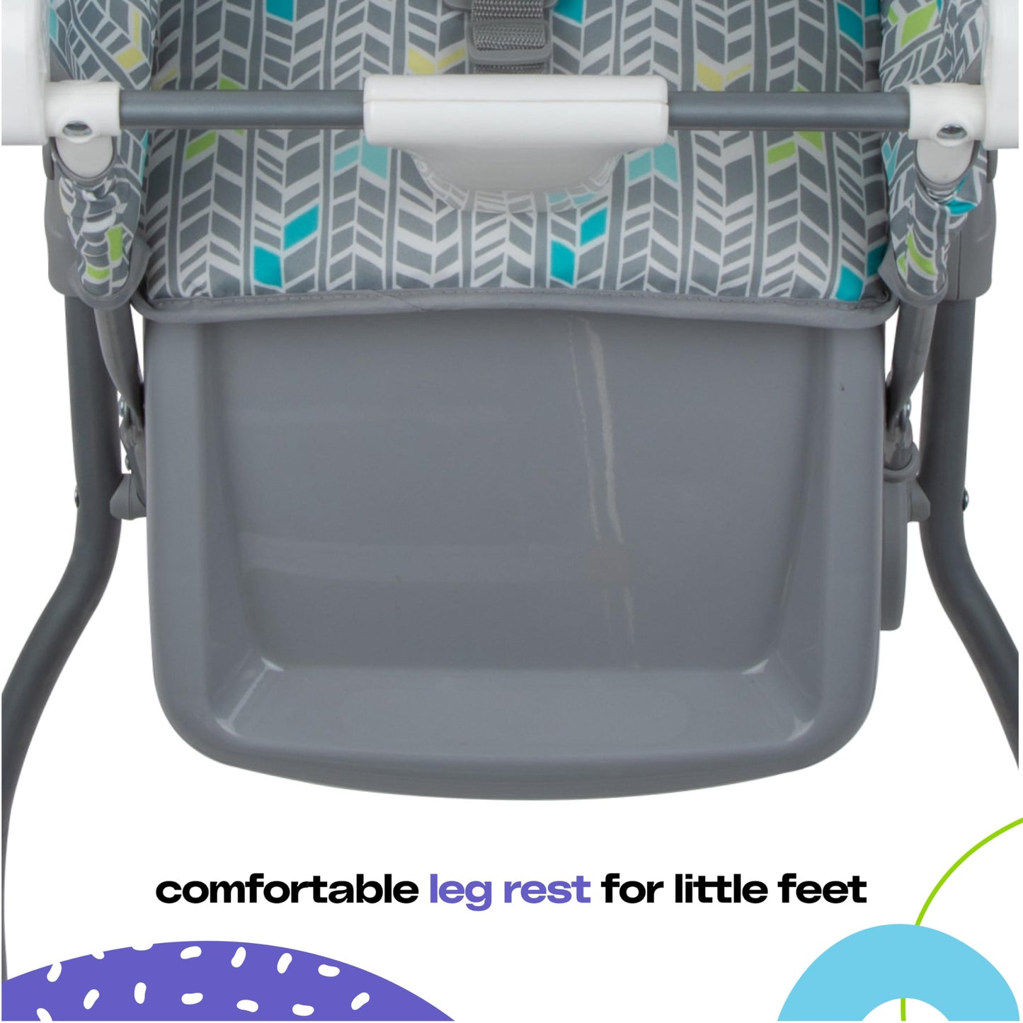 Cosco Kids Highchair for Baby, Simple Foldable High Chair, Convenient, Lightweight, and Compact Design, Elephant Puzzle
