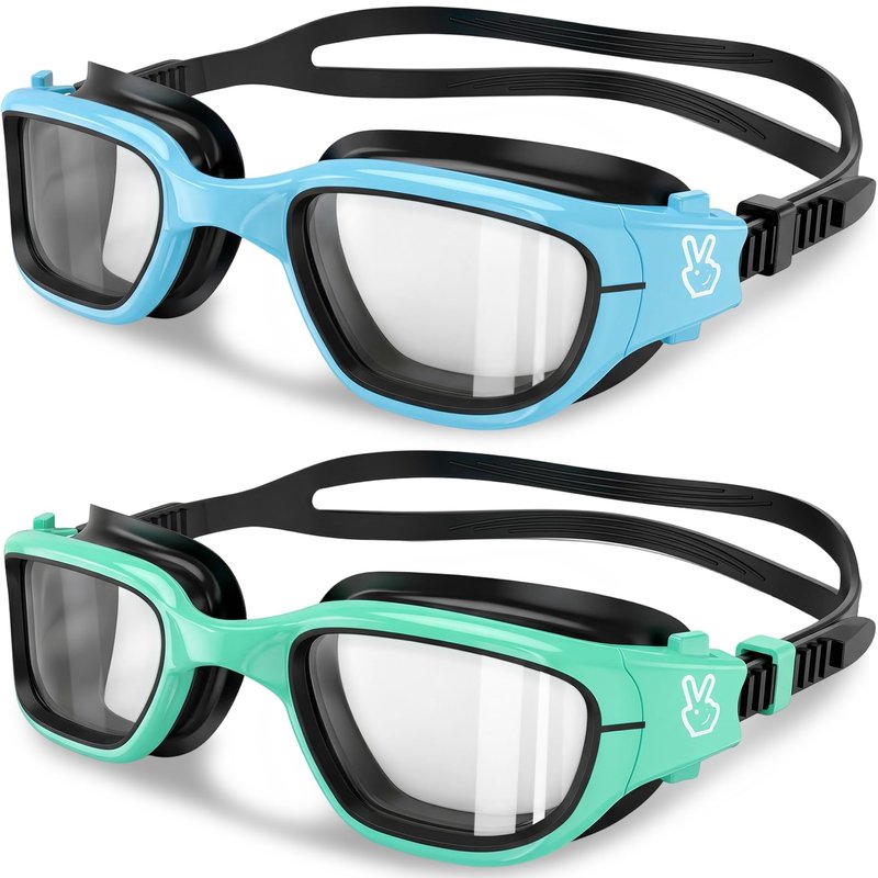 Vvinca Kids Swim Goggles, Swimming Goggles for Toddlers Kids 3-14 Anti-Fog UV Protection No Leak Pool Glasses for Boys Girls