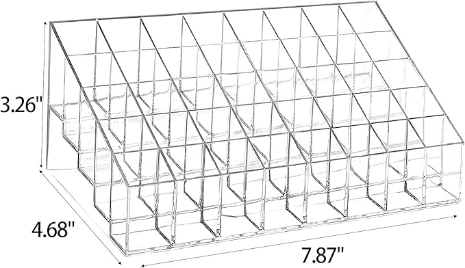40 Grids Lipsticks Holder - Clear Acrylic Lipgloss Lipstick Organizer and Storage Display Case for Lip Gloss, Lipstick Tubes