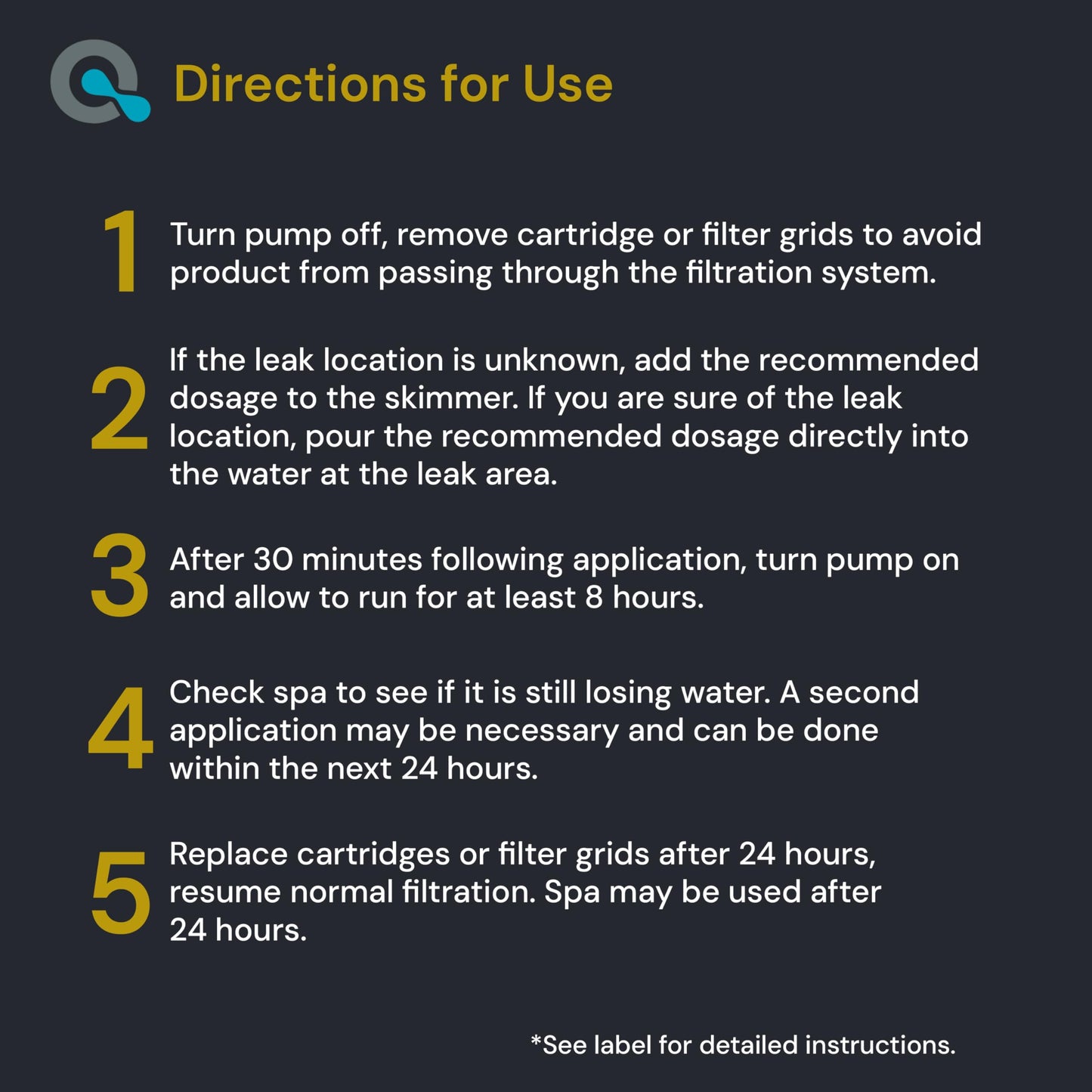 Hot Tub Leak Sealer to Fix Leaks Easily - Spa Leak Sealer 16oz, Advanced Spa Repair Chemical Made in the USA - AquaDoc