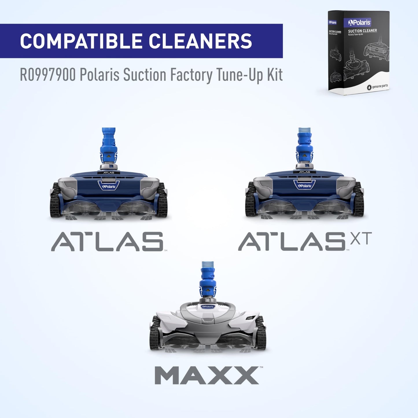Polaris Genuine Parts Suction Cleaner Tune Up Kit, R0997900 | Compatable with Polaris Models Atlas, Atlas XT, MAXX