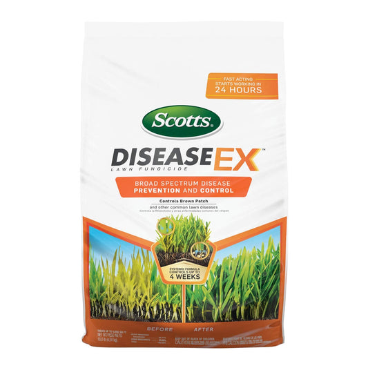 Scotts DiseaseEx Lawn Fungicide - Lawn Fungus Control & Treatment, Lawn Disease Control for Brown Patch, Powdery Mildew & More, Controls up to 4 Weeks, Fast Acting, Treats up to 5,000 sq. ft., 10 lb.
