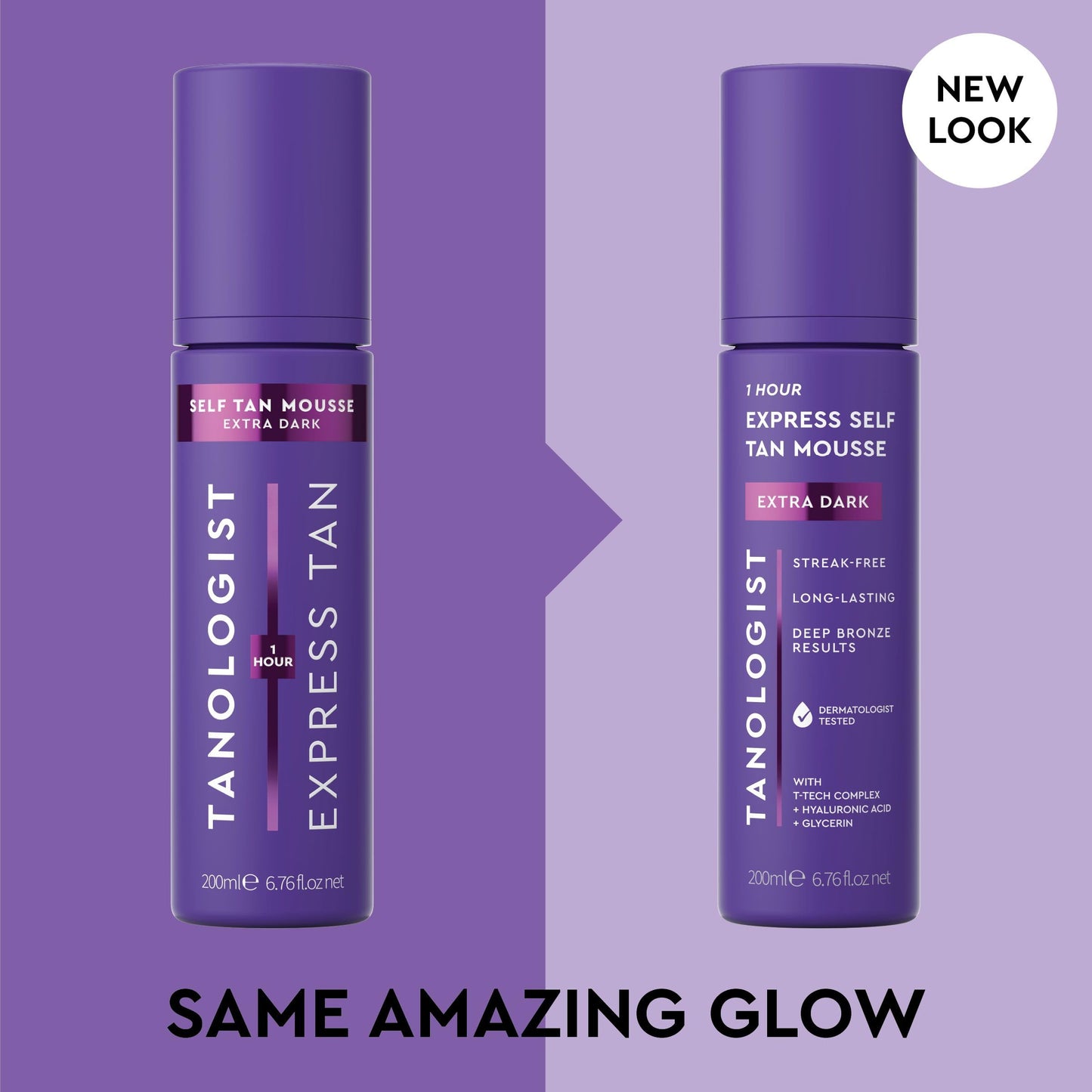 Tanologist Extra Dark Self Tan Mousse, Clear Self-Tanning Mousse, Streak-Free, Natural Glow, No Fake Tan Smell Or Orange Tone, Long Lasting, Clean Ingredients, 6.76 fl. oz/200 ml Bottle