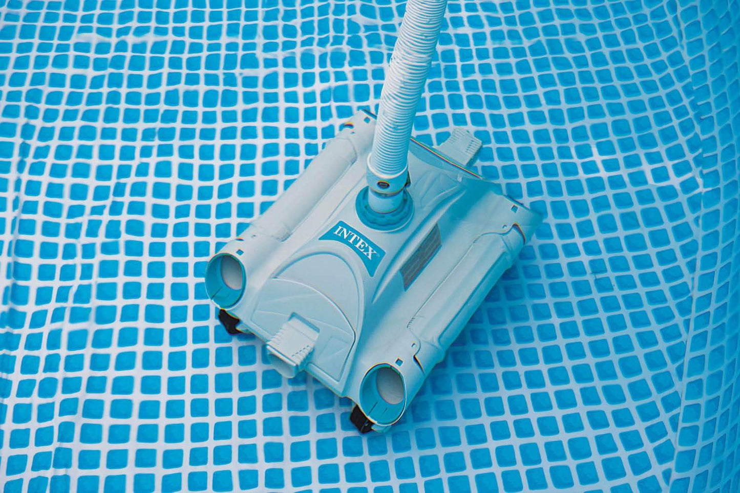 Intex 28001E Above Ground Pool Automatic Pool Cleaner Pressure Side Vacuum Cleaner with 24 Foot 7 Inch Hose for Intex Pools Only w/ a 1.5 Inch Fitting