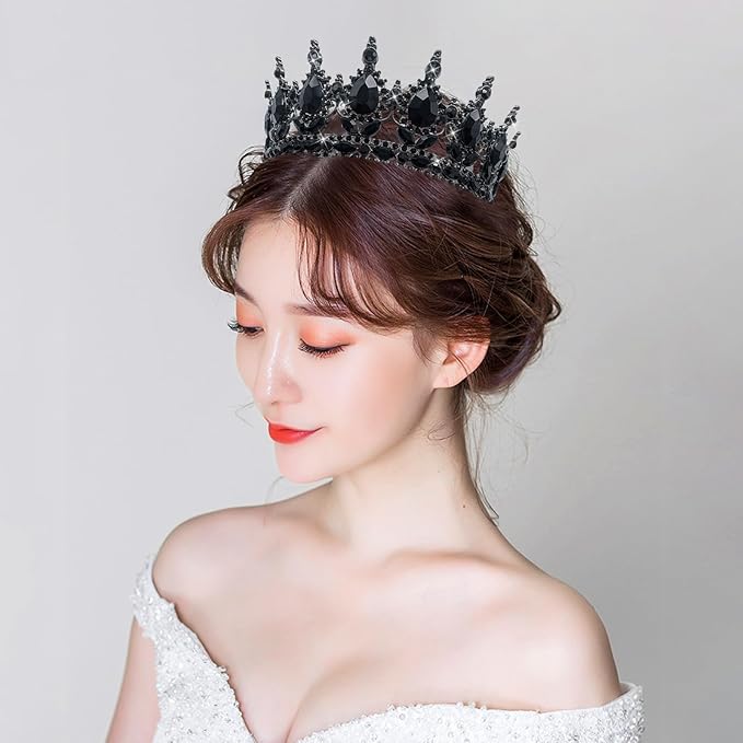 YOUlDIANZI Queen Crown Rhinestone Wedding Crowns and Tiaras for Women Costume Party Hair Accessories Princess Birthday Crown Crystal Bridal Crowns