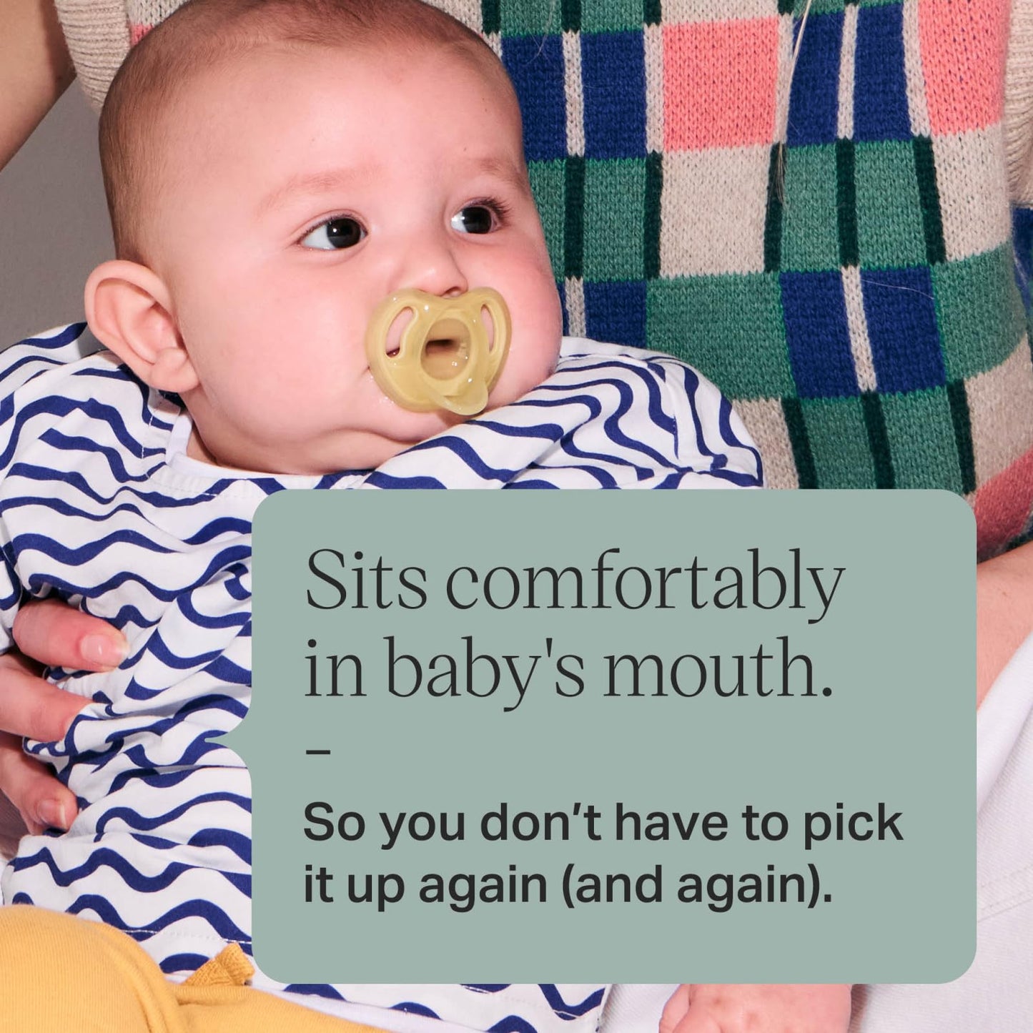 Tommee Tippee Ultra-Light Silicone Pacifier, 0-6 Months, Symmetrical One-Piece Design, BPA-Free Silicone Binkies, Blue/Green/Clear, Pack of 4