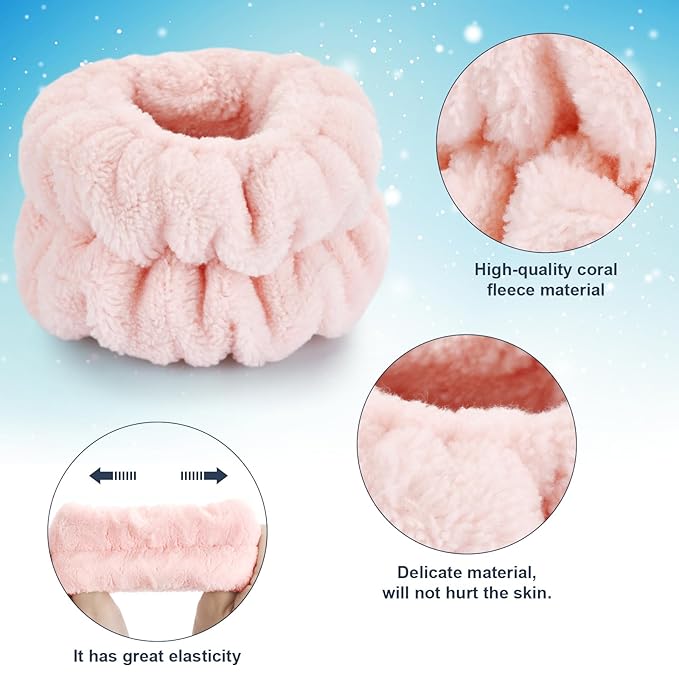 Wrist Bands for Washing Face-Dorbetar, Microfiber Wrist Towels for Washing Face, Spa Wristbands for Washing Face, Face Wash Wristbands, Arm Bands for Washing Face for Woman Children