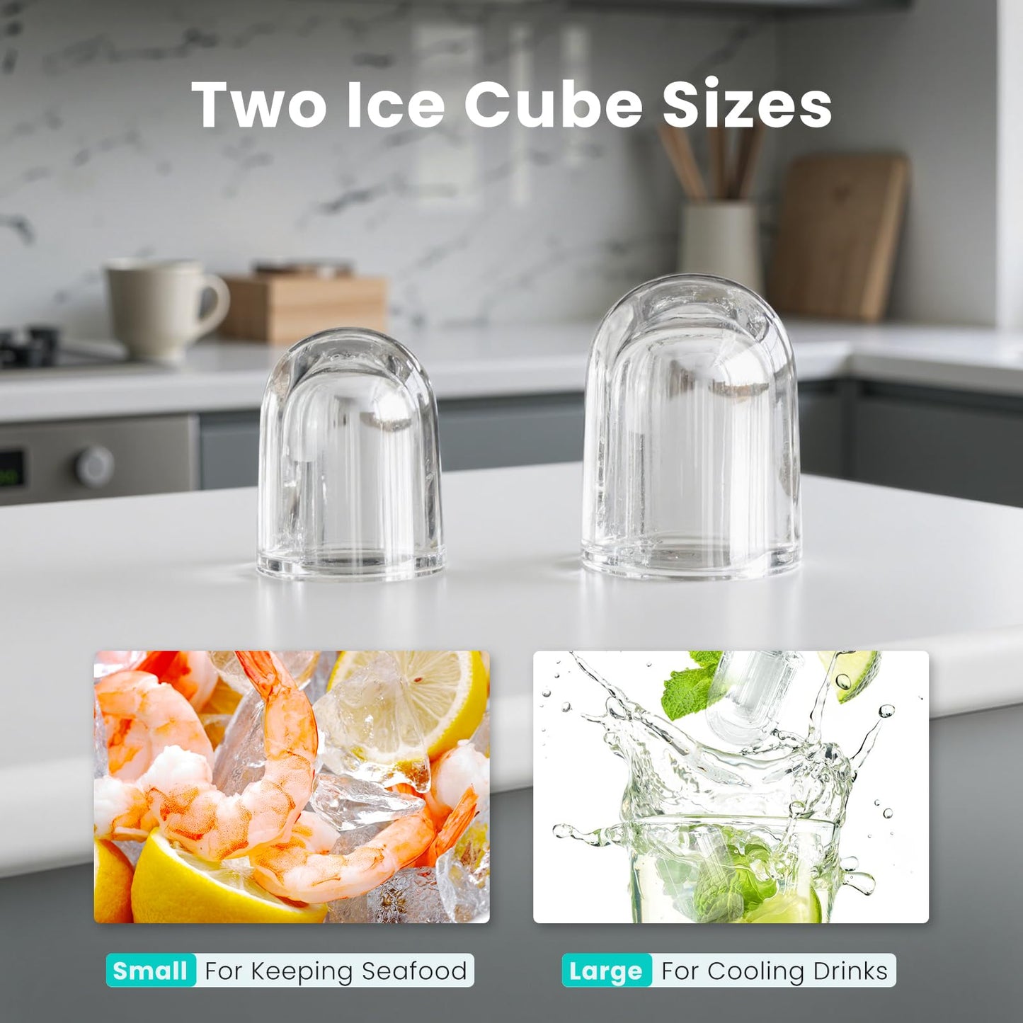 OLIXIS Ice Maker Machine, 26lbs in 24Hrs, 9 Ice Cubes in 6 Mins,Auto-Cleaning Portable Ice Maker with Basket and Scoop, Countertop Ice Maker for Home/Kitchen/Camping/RV, White