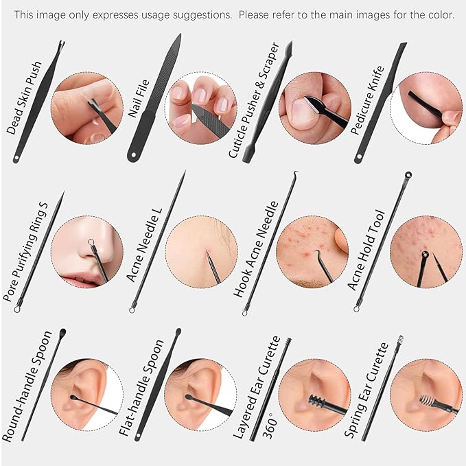 Nail Clippers Set, 26 Piece Manicure Set & Pedicure Kit, Stainless Steel Fingernail & Toenail Clipper Cutters, Professional Nail Care Tools with Luxurious Travel Case for Men and Women, Pink