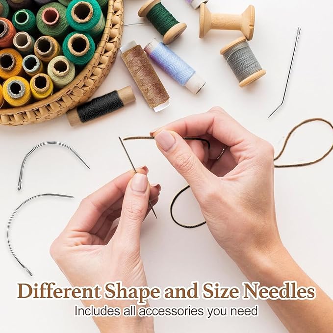 50Pcs 32mm Hairpieces Snap Clips U Shape Wig Clips for Hair Extensions Making Wig Accessories Set Tools (Light Brown)