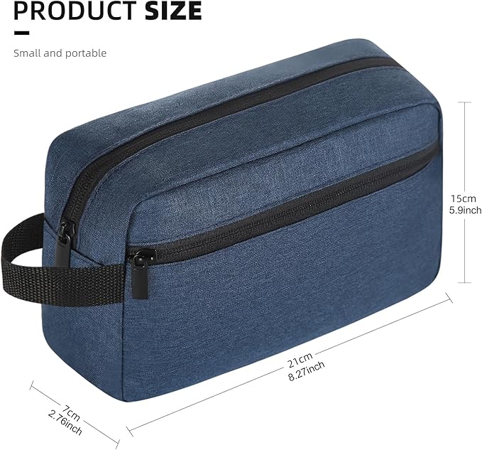 Travel Toiletry bag Toiletry bag for women men Hanging Cosmetic bag Travel accessories for Women Men (Navy blue)