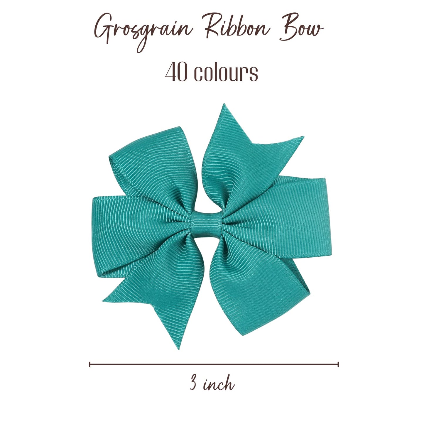 Choicbaby Hair Bows for Girls, 3" Grosgrain Ribbon Pinwheel Hair Bows for Toddler Girls, Pack of 80