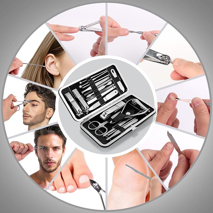 Professional Nail Clippers for WomenÃ¯Â¼ÂTravel Manicure Kit for MenÃ¯Â¼ÂNail Clipper Set Care Kit for Beginners with Everything