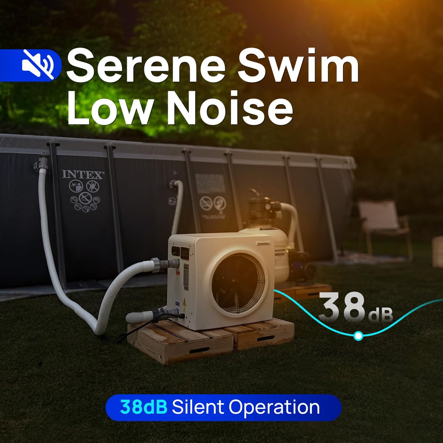 AQUASTRONG Swimming Pool Heat Pump,Electric Pool Heater for Above Ground and Inground Pool,Heating and Cooling Pool Heater Pools Up to, 6500 Gallons