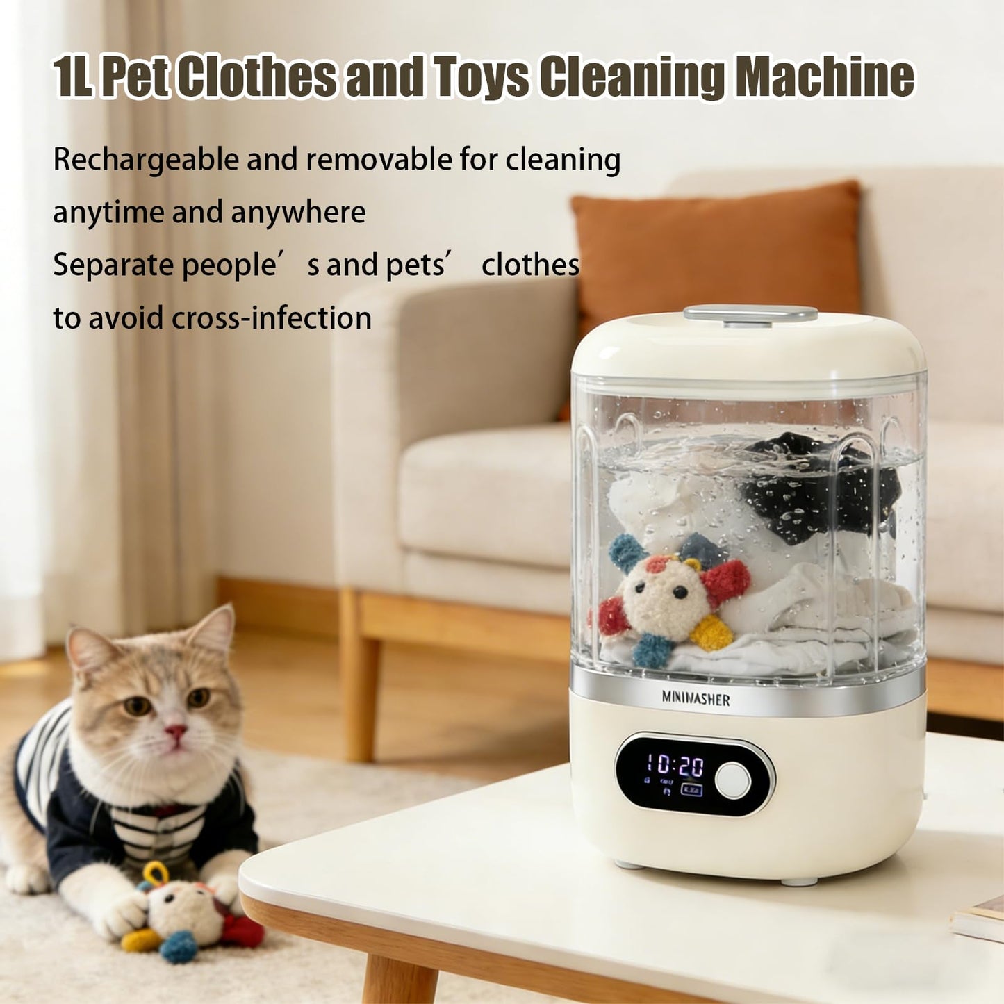 Portable Washing Machine,1L Mini Washer Machine for Towel,Underwear,Socks & Baby Clothes, Small Portable Lavadora for Travel, Home Use and Camping