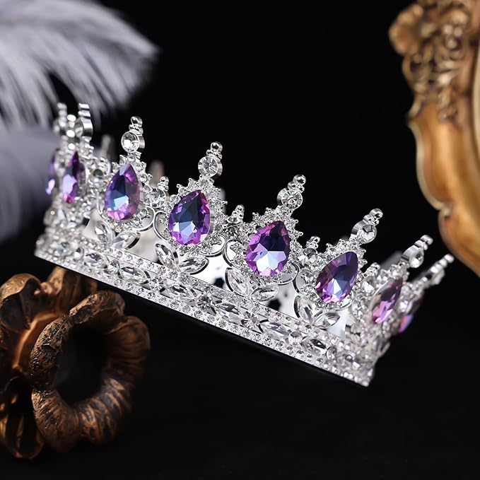 Queen Crown for Women Crystal Tiara for Women Rhinestone Wedding Headband for Bride Hair Accessories for Costume Birthday Party Prom