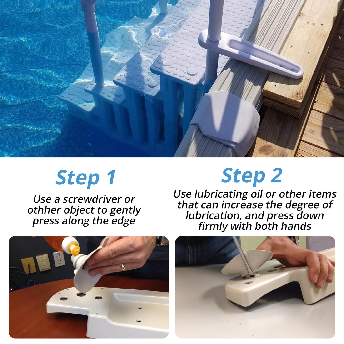 Pool Step Suction Cups, Step Cups Replacement for Innovaplas Above Ground Swimming Pool Steps (4 Pack)