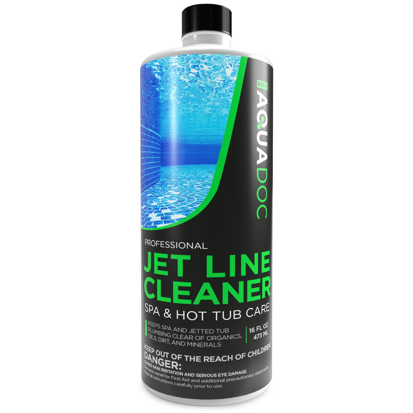 MAV AquaDoc Spa Jet Cleaner - Jet Line Cleaner for Hot Tubs & Jetted Tubs - Fast Acting Spa Flush (1 Pint)