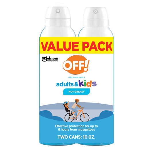 Off! Insect Repellent Aerosol for Adults & Kids, Fragrance-Free Picaridin Bug Spray for Everyday DEET-Free Protection from Mosquitoes and Ticks, 5 oz, (Pack of 2)