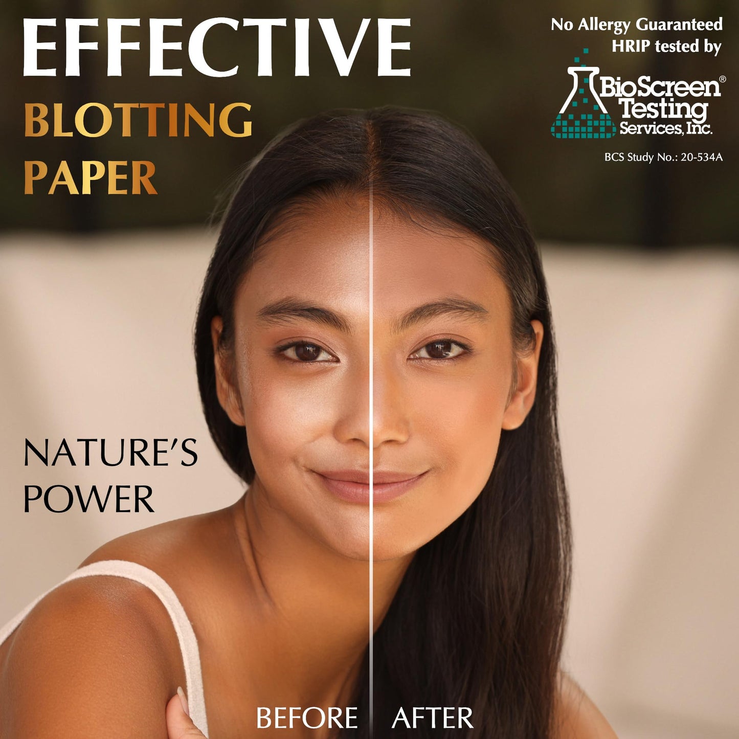 Natural Oil Blotting Sheets for Face with Bamboo Charcoal - 25% Larger - 6pk/600 Makeup Friendly Oil Absorbing Sheets for Face - Easy Dispensing Blotting Papers - Perfect for Keeping in Purse
